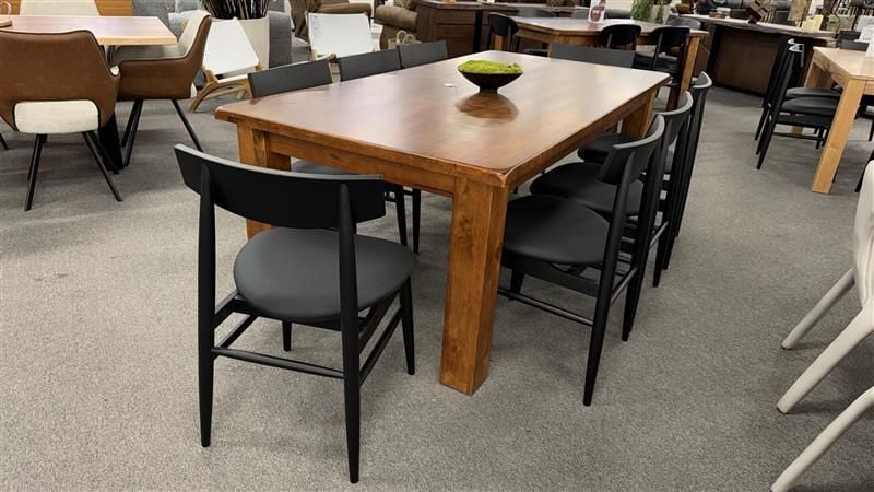 Clearance - Kimberley 2100 dining Table + 8X Bergen Dining Chairs