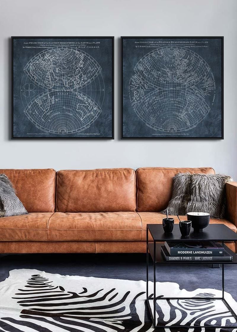 Hemisphere Print - Set Of 2 - 151130