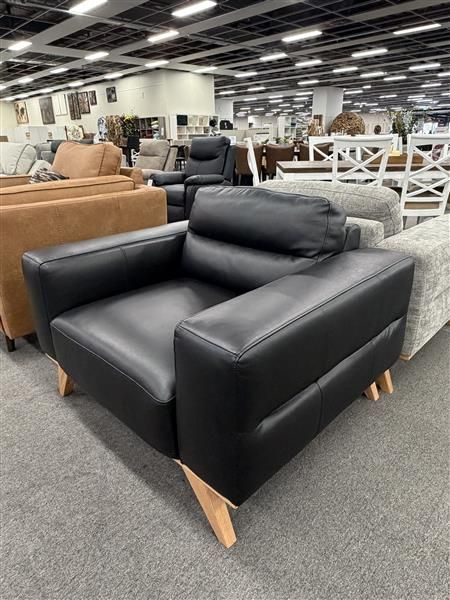 Clearance - Matera Armchair - Black Leather