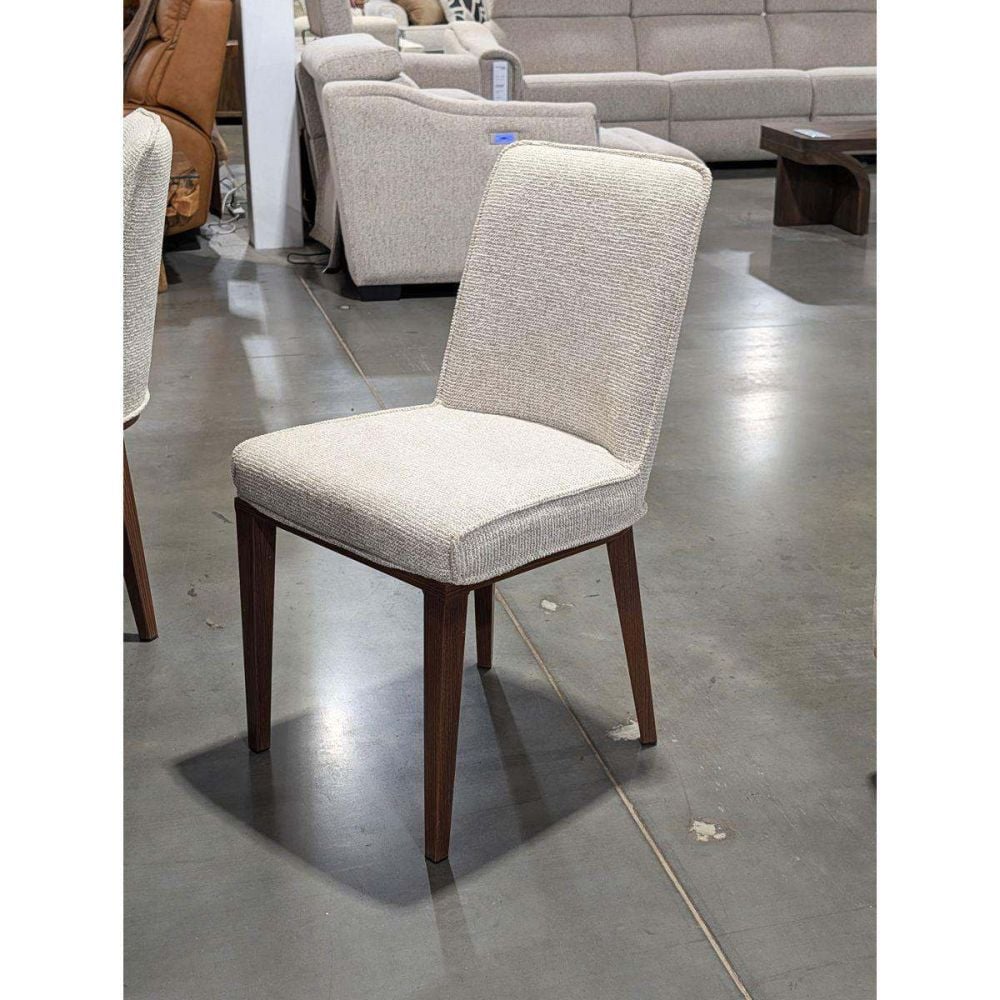 Tennant Creek Dining Chair - Linen - Walnut Leg