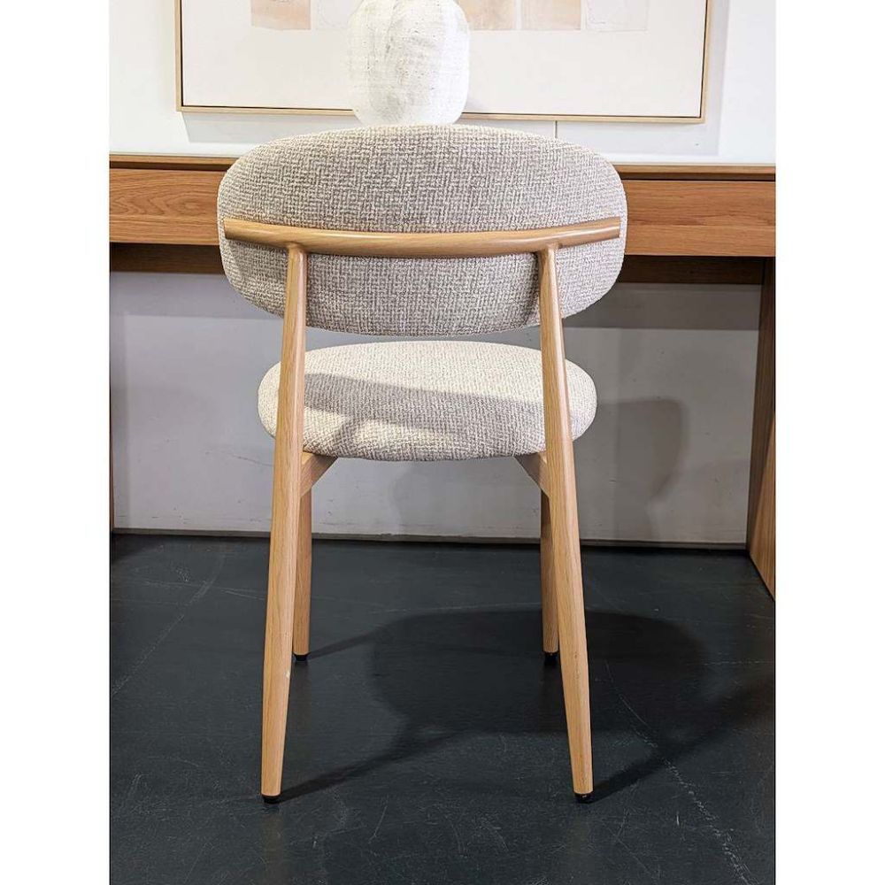 Arc Dining Chair - Oat - Natual Oak Frame