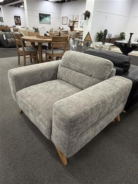 Clearance - Matera Armchair Storm Fabric - Natural Leg