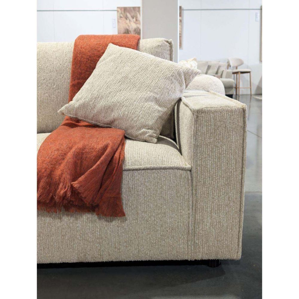 Solano 6 Seater Corner Lounge With LAF Chaise - Cobblestone Fabric