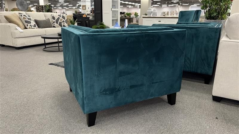Clearance - Peyton Low Back Arm Chair Ocean Teal