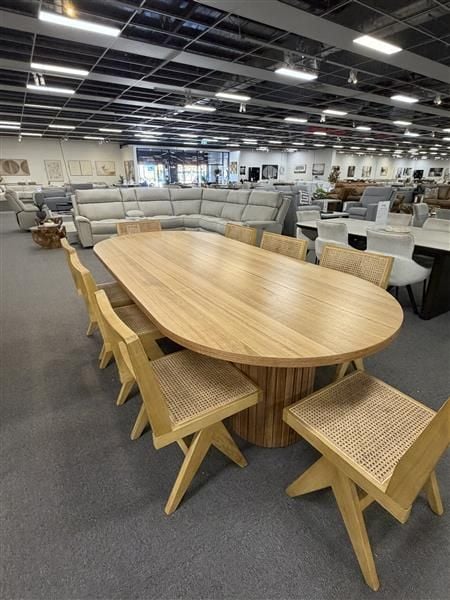Ripple 2700 Dining Table + 8 Nordic Chairs