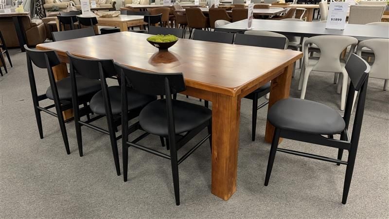 Clearance - Kimberley 2100 dining Table + 8X Bergen Dining Chairs