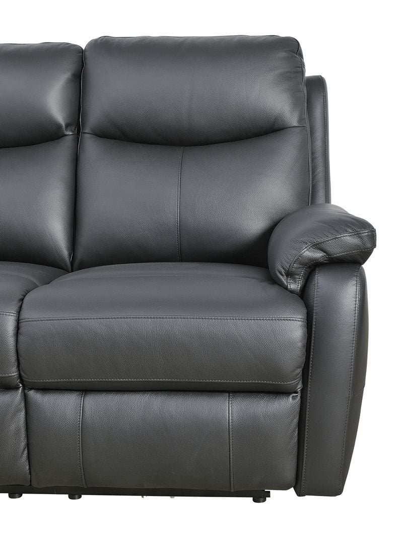 Cairo 3 Seater + 2 Armchair Electric Recliners - Black Leather