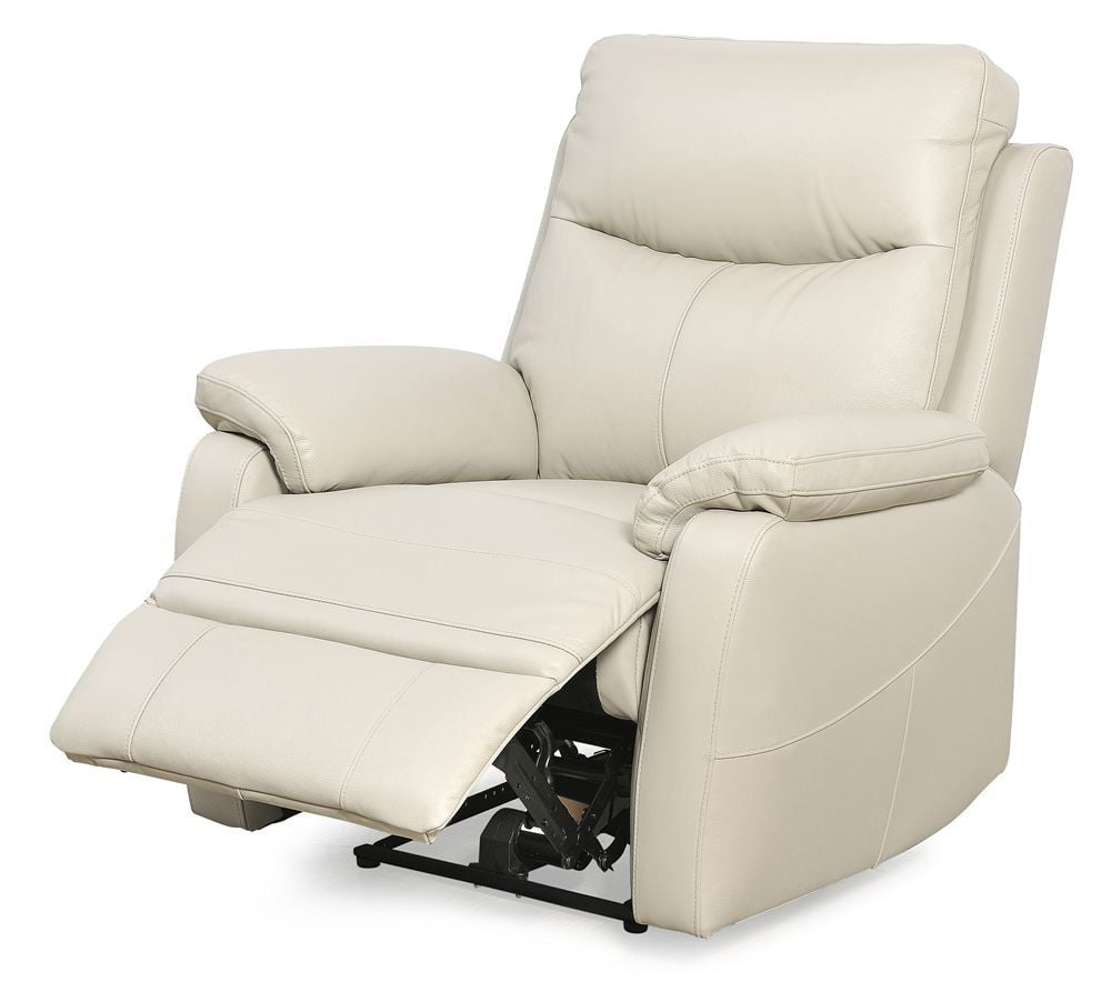 Cairo 2 Seater + 2 Armchair Electric Recliners - Light Grey Leather
