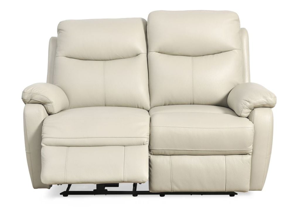 Cairo 2 Seater + 2 Armchair Electric Recliners - Light Grey Leather