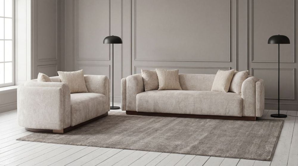 Capella 3 + 2 Seater Sofa Suite - Turtle Dove