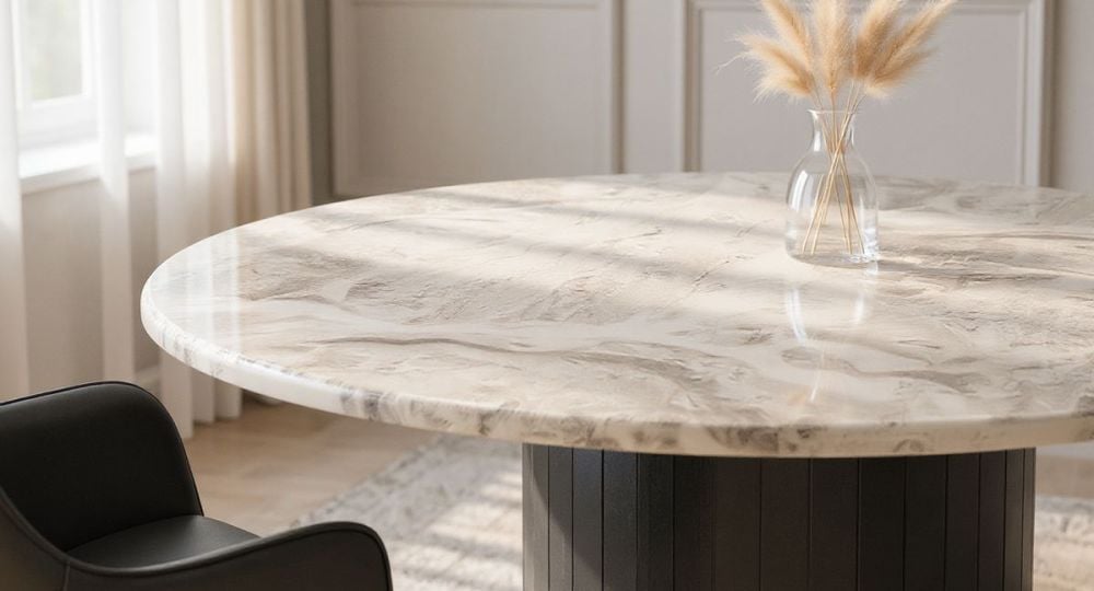 Capri 1350 Round Dining Table - Black