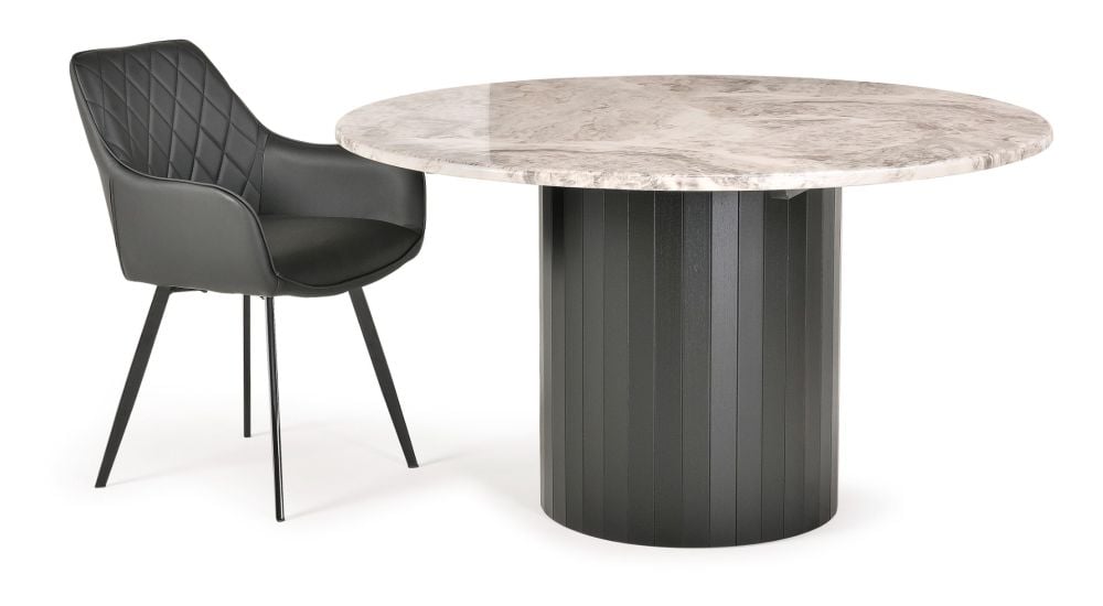 Capri 1350 Round Dining Table - Black