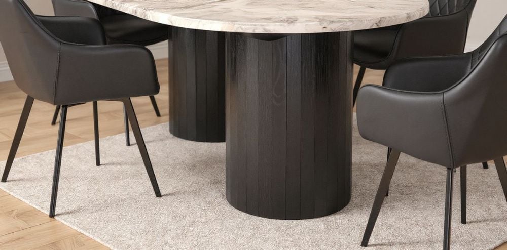 Capri 2200 Dining Table - Black