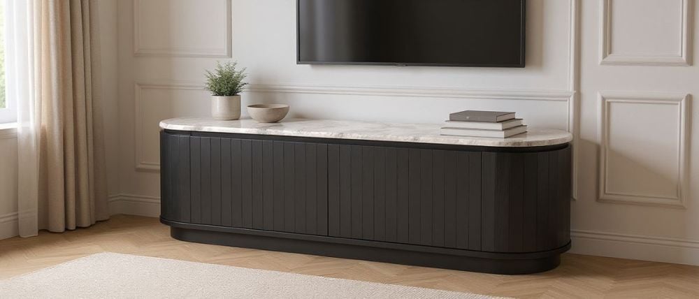 Capri 1760 Medium Entertainment Unit - Black