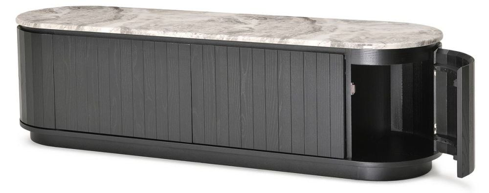 Capri 1760 Medium Entertainment Unit - Black
