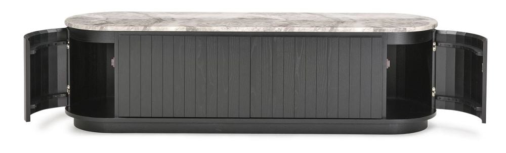 Capri 1760 Medium Entertainment Unit - Black