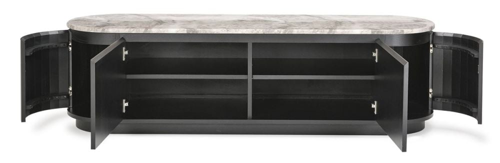 Capri 1760 Medium Entertainment Unit - Black