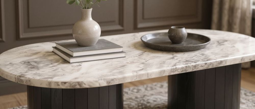 Capri 1400 Oval Coffee Table - Black