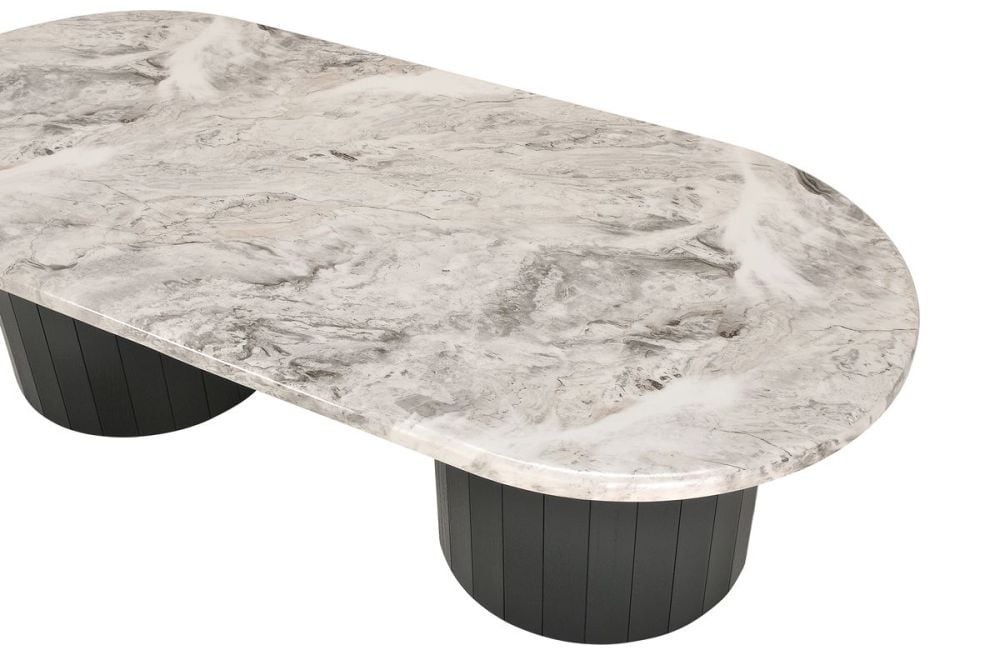 Capri 1400 Oval Coffee Table - Black