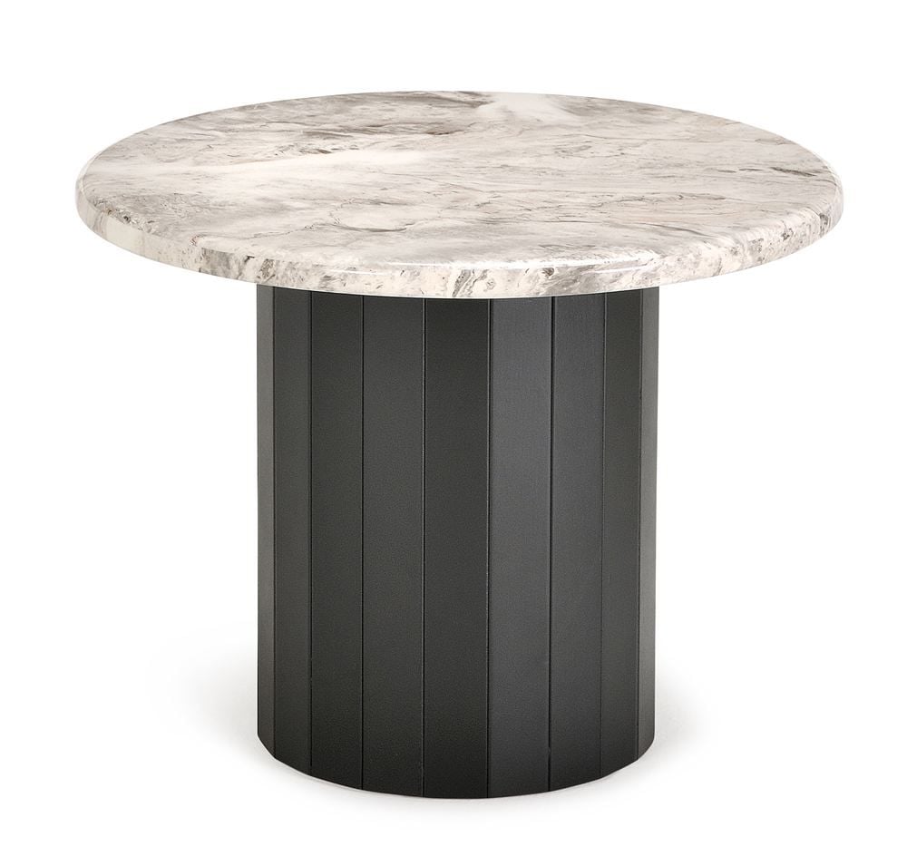Capri 600 Round Lamp Table - Black