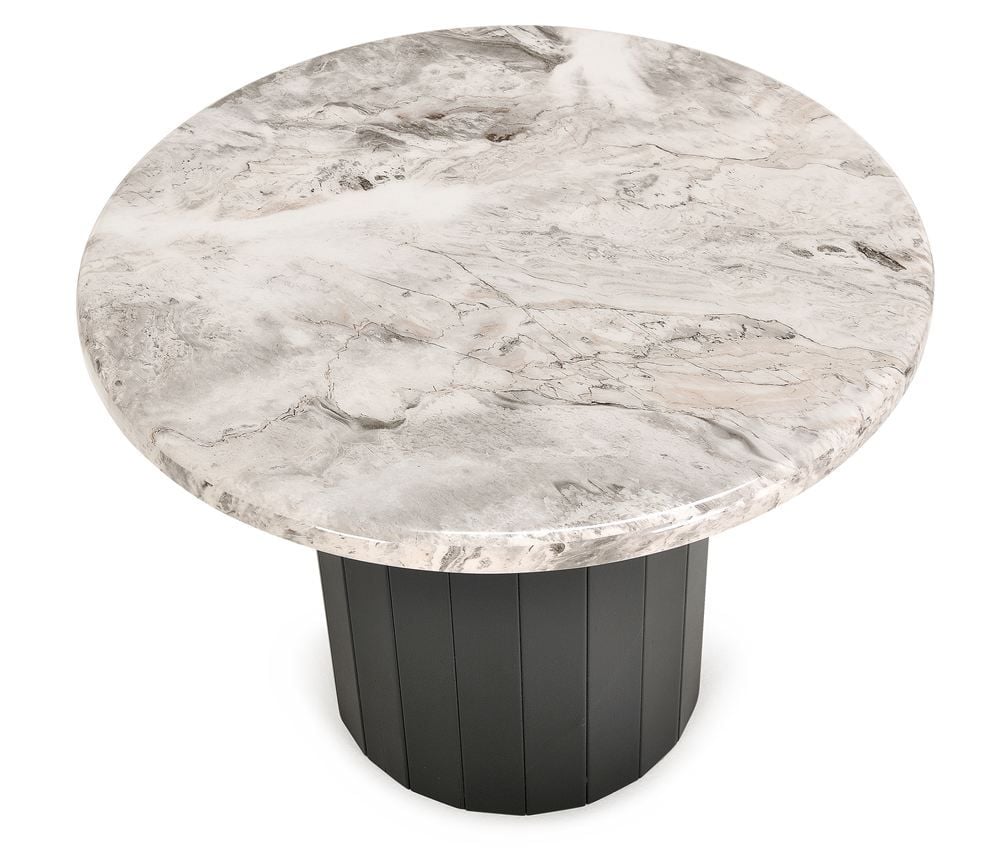 Capri 600 Round Lamp Table - Black