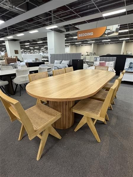 Ripple 2700 Dining Table + 8 Nordic Chairs