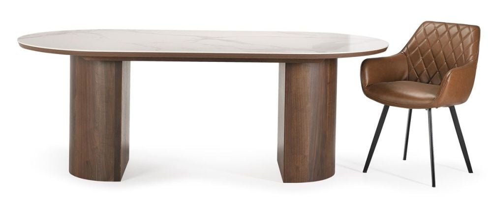 Como 2100 Dining Table - Walnut