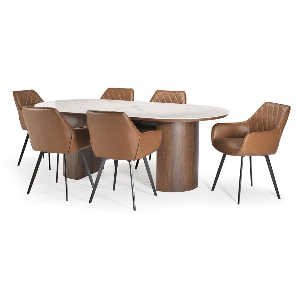 Como 2100 Dining Table - Walnut