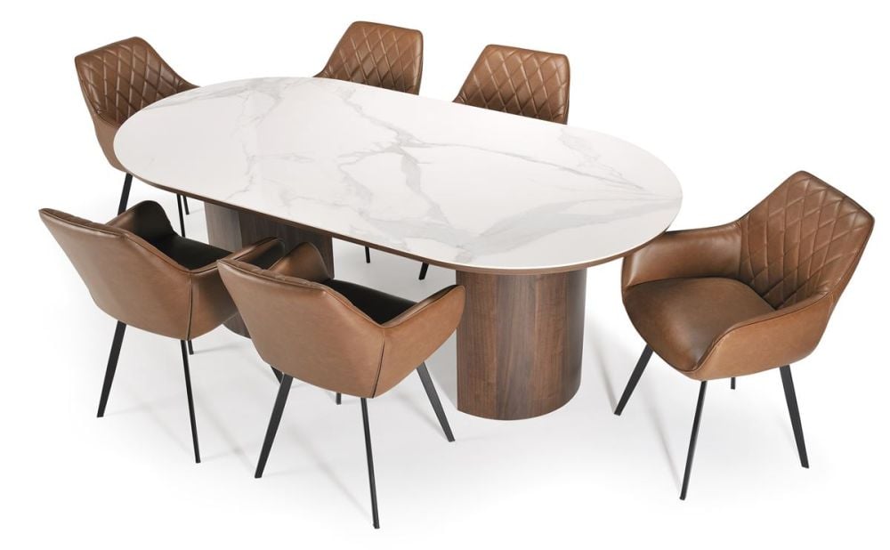 Como 2100 Dining Table - Walnut