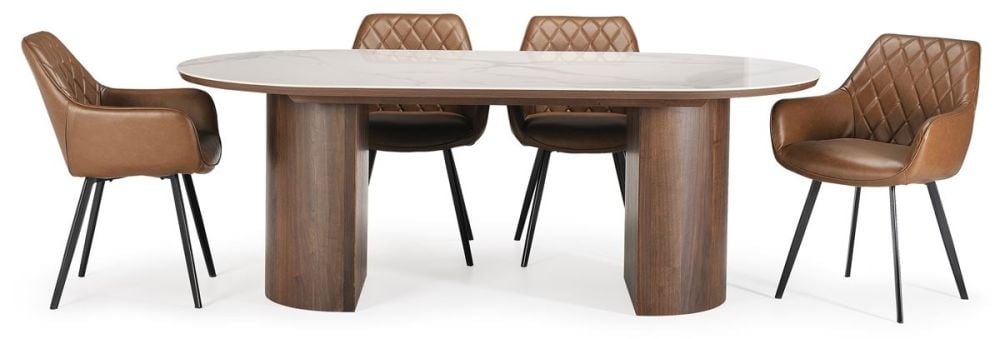 Como 2100 Dining Table - Walnut