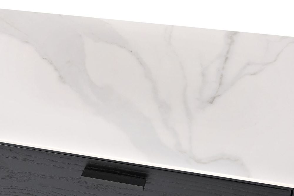 Como 2 Drawer Hall Table - Black