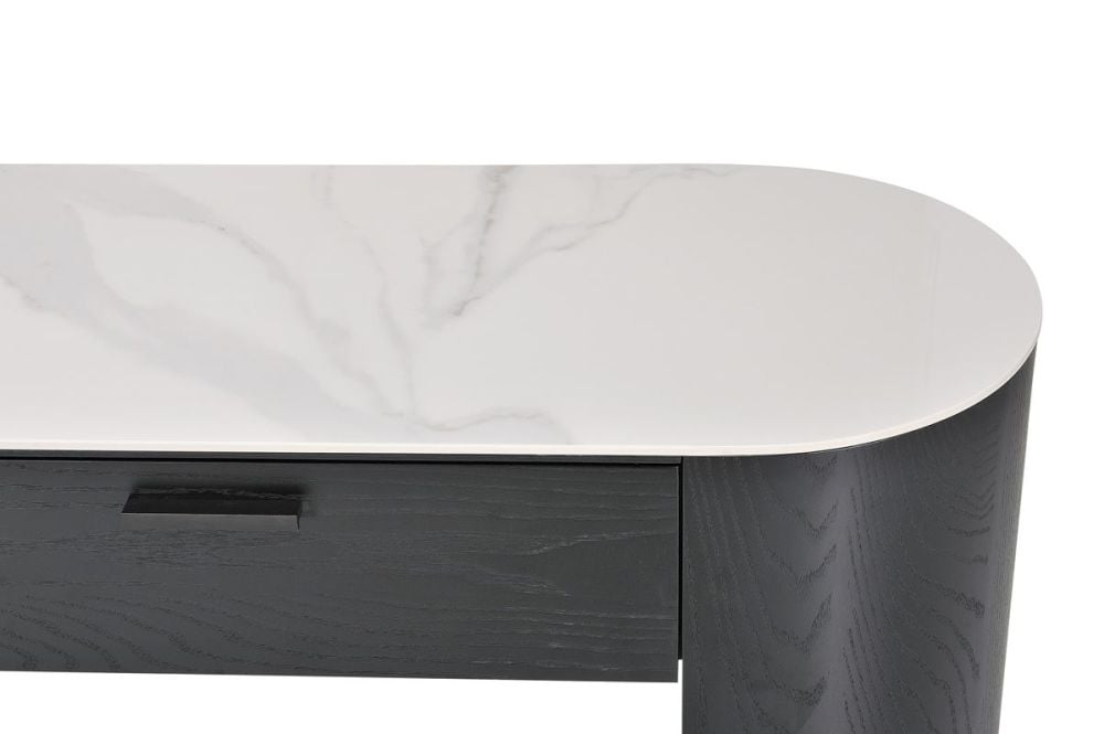 Como 2 Drawer Hall Table - Black