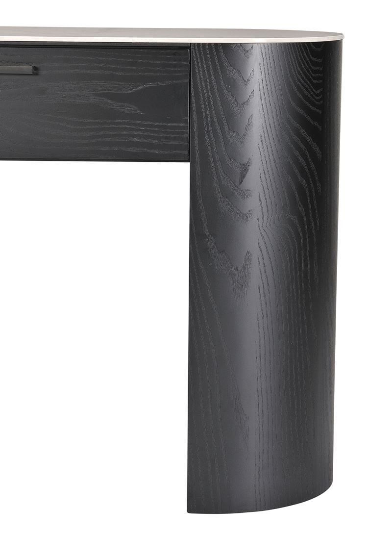 Como 2 Drawer Hall Table - Black