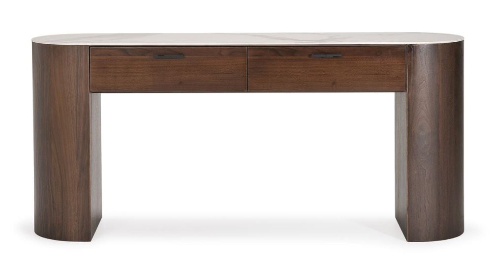 Como 2 Drawer Hall Table - Walnut