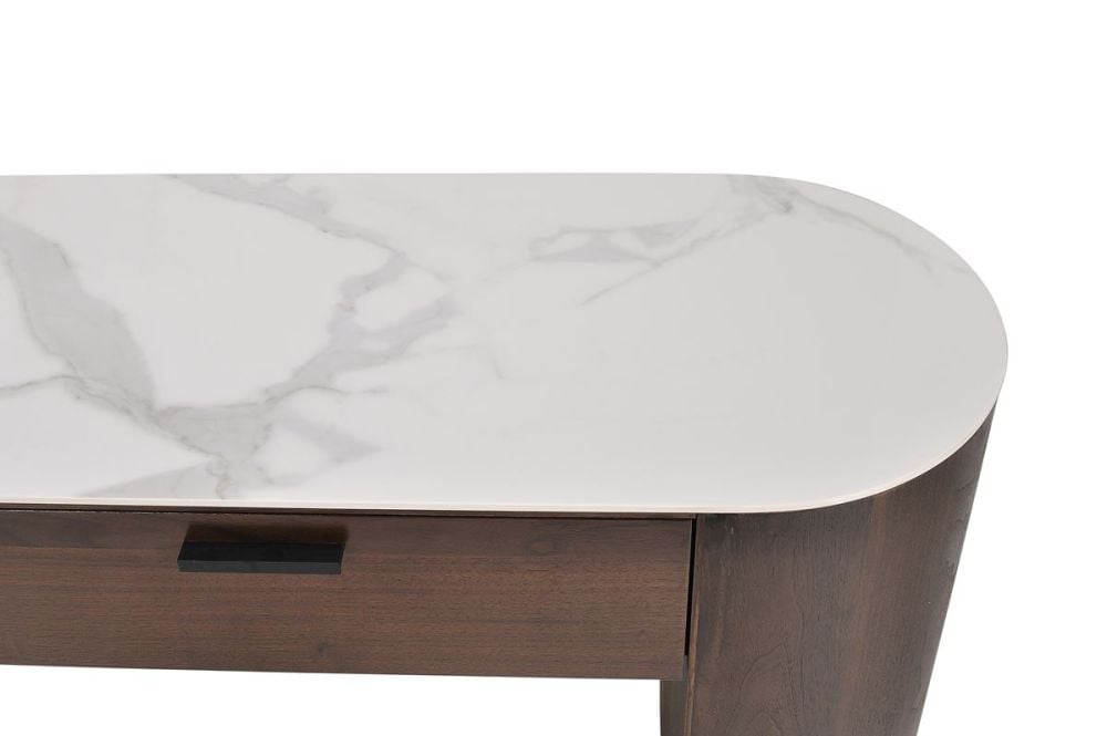 Como 2 Drawer Hall Table - Walnut