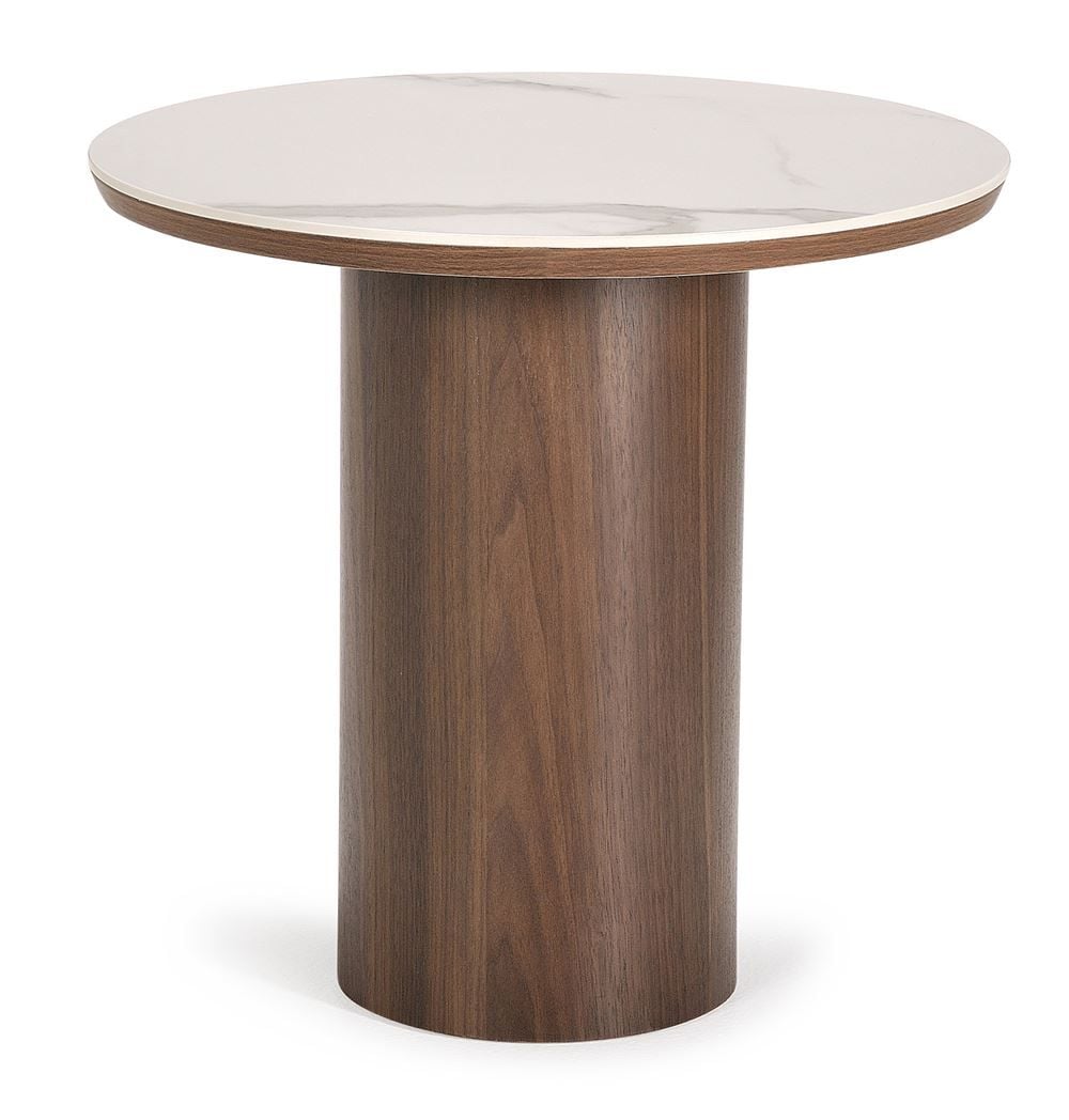 Como Round Lamp Table - Walnut