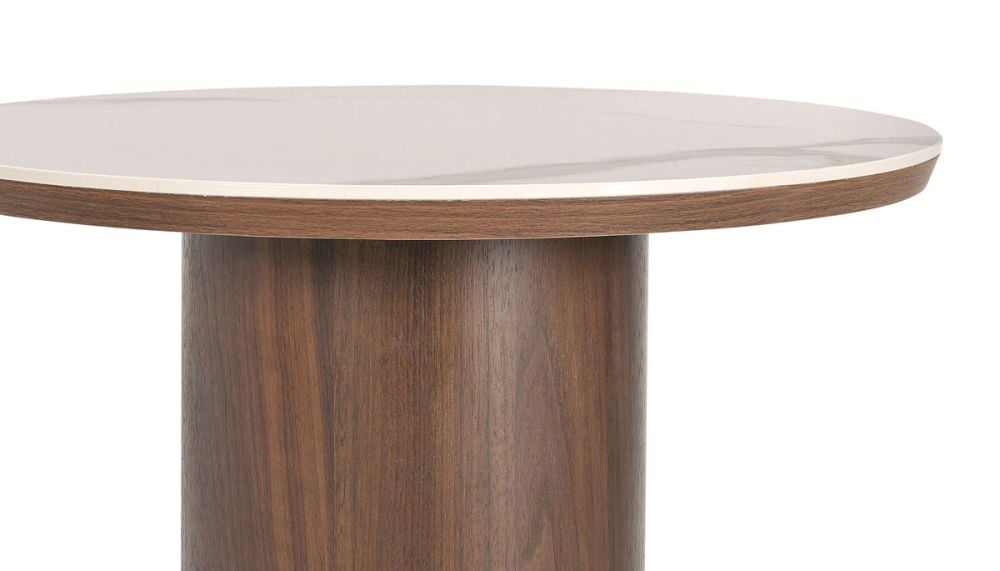 Como Round Lamp Table - Walnut