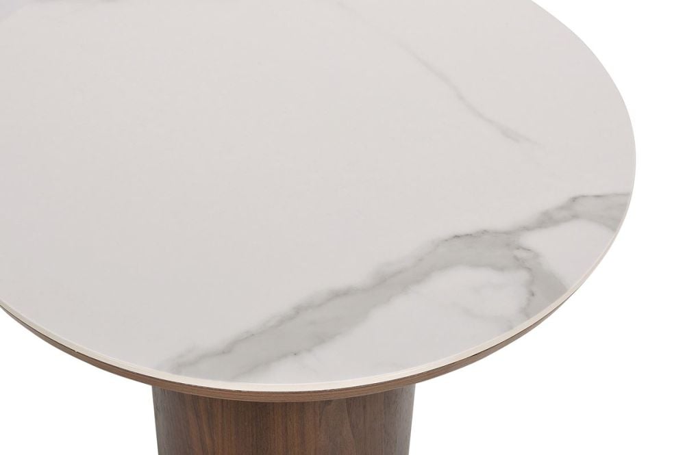 Como Round Lamp Table - Walnut