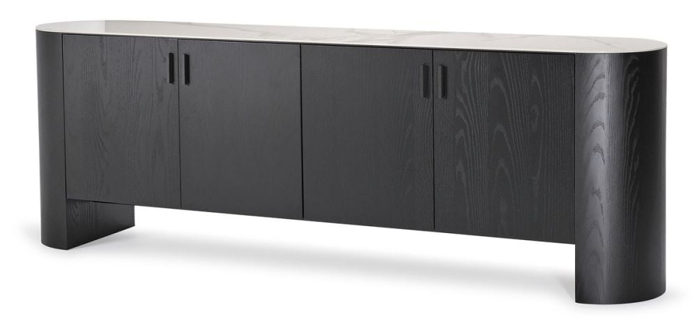 Como 4 Door Buffet - Black