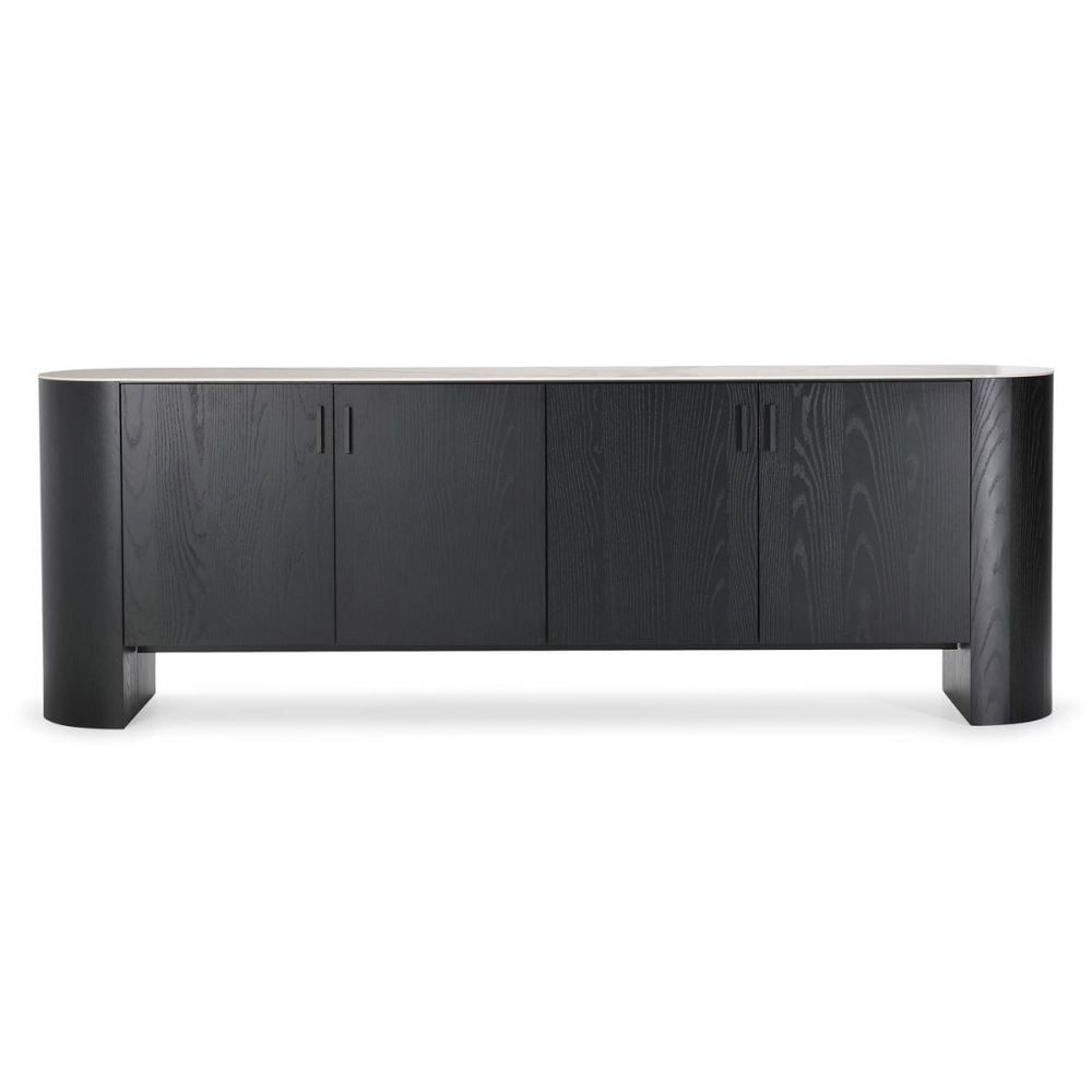 Como 4 Door Buffet - Black