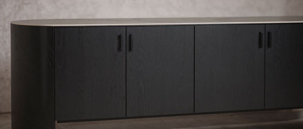 Como 4 Door Buffet - Black