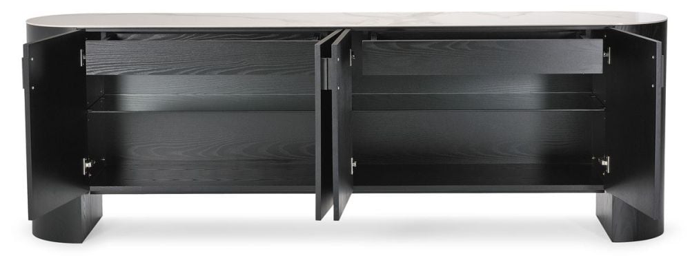 Como 4 Door Buffet - Black