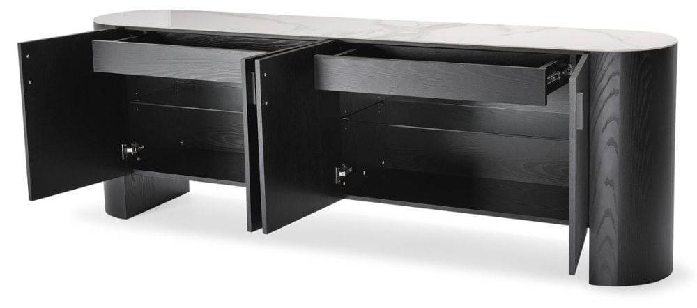 Como 4 Door Buffet - Black