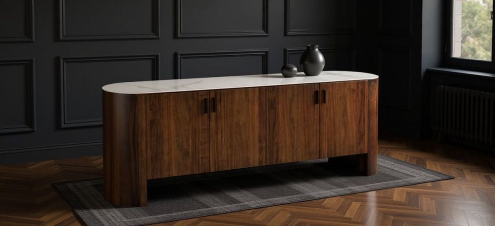 Como 4 Door Buffet - Walnut