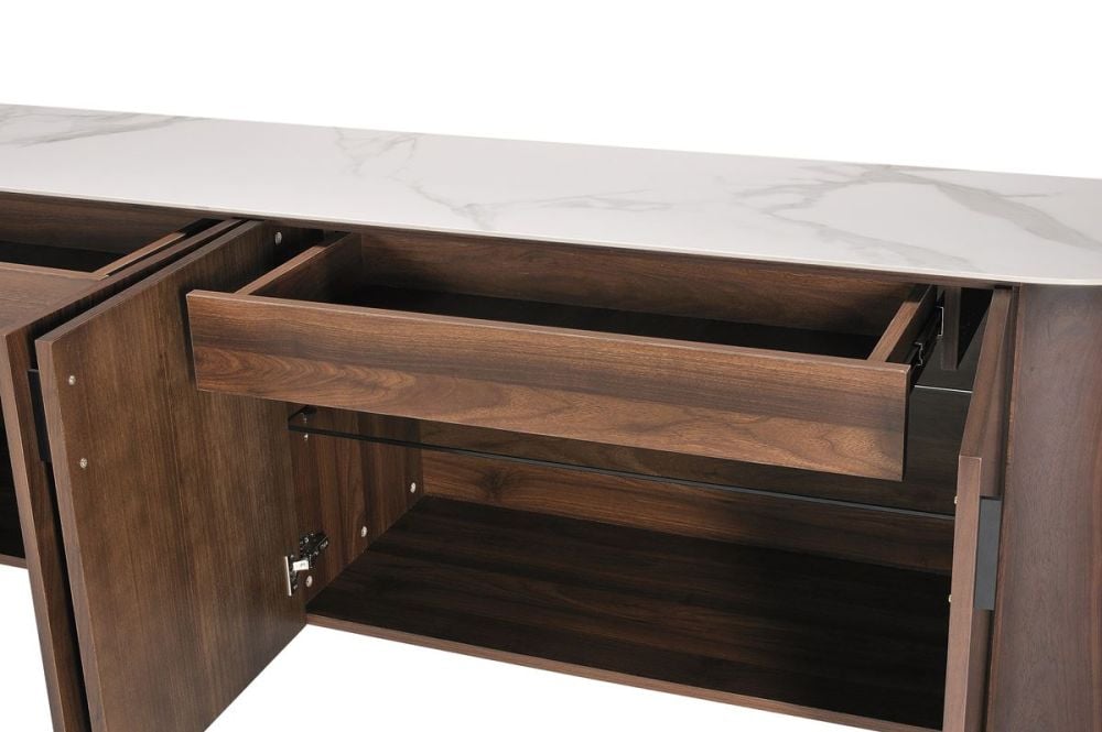 Como 4 Door Buffet - Walnut