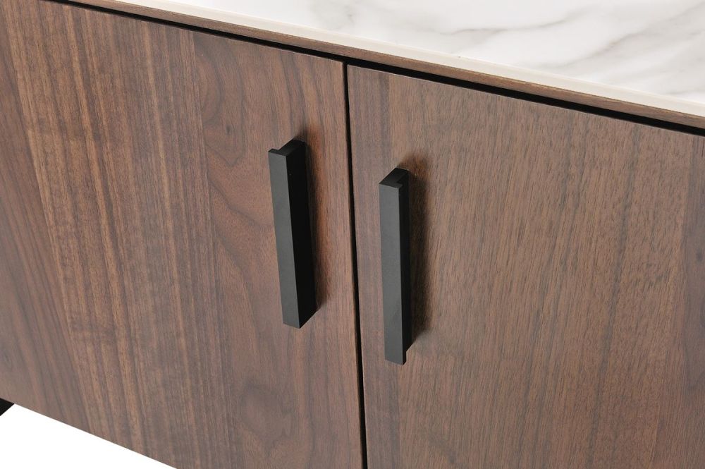 Como 4 Door Entertainment Unit - Walnut