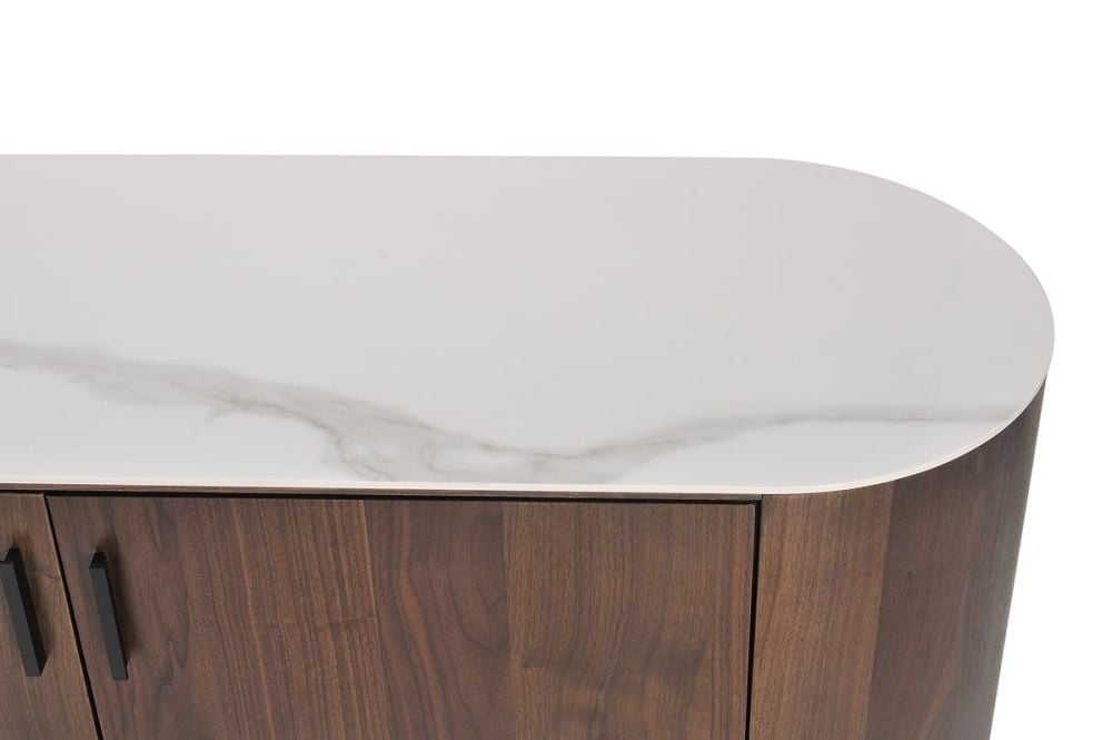 Como 4 Door Entertainment Unit - Walnut