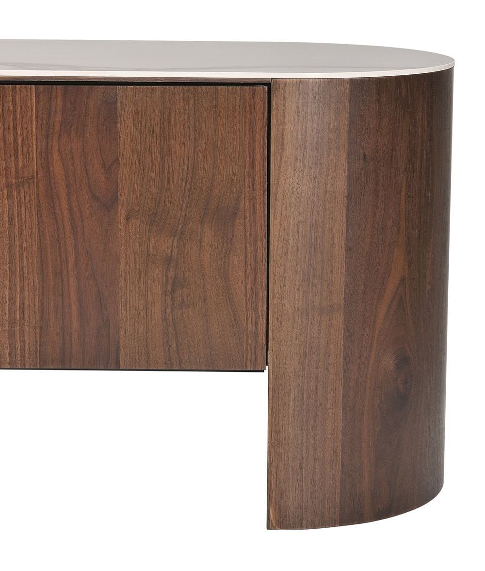 Como 4 Door Entertainment Unit - Walnut