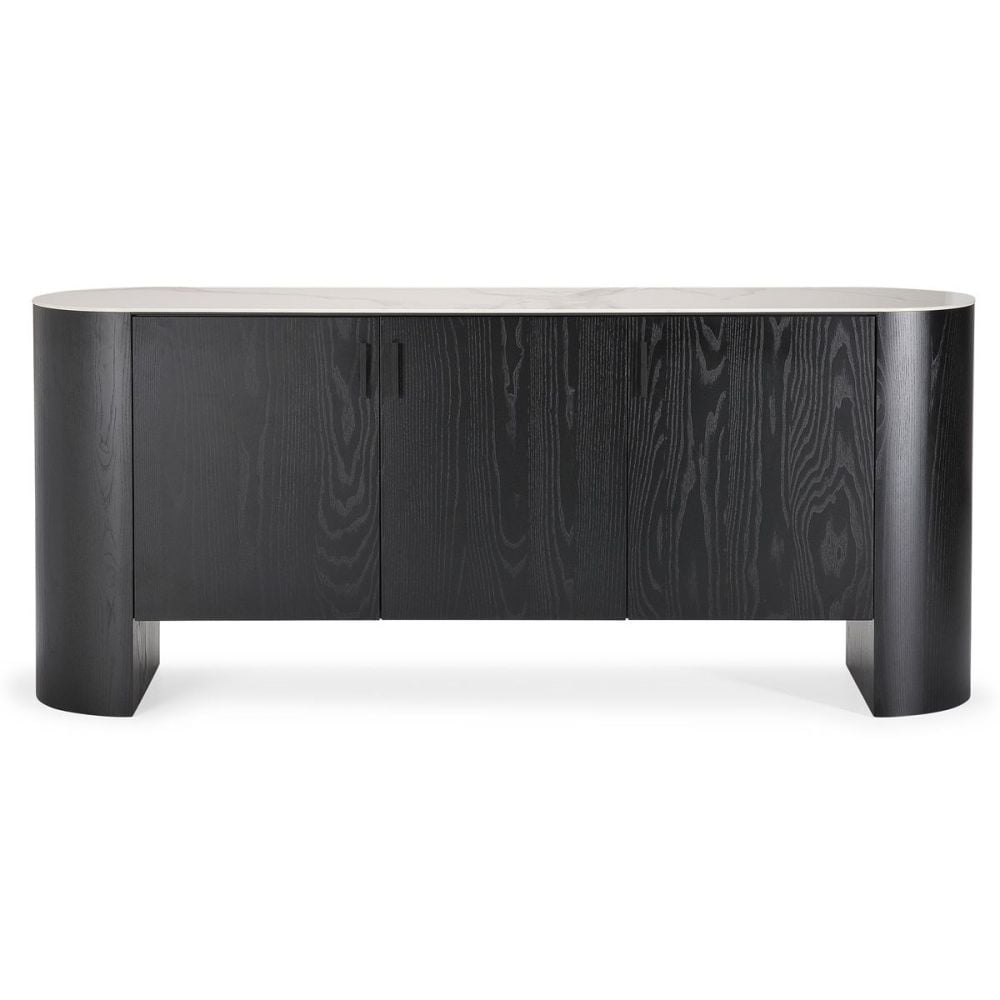 Como 3 Door Buffet - Black