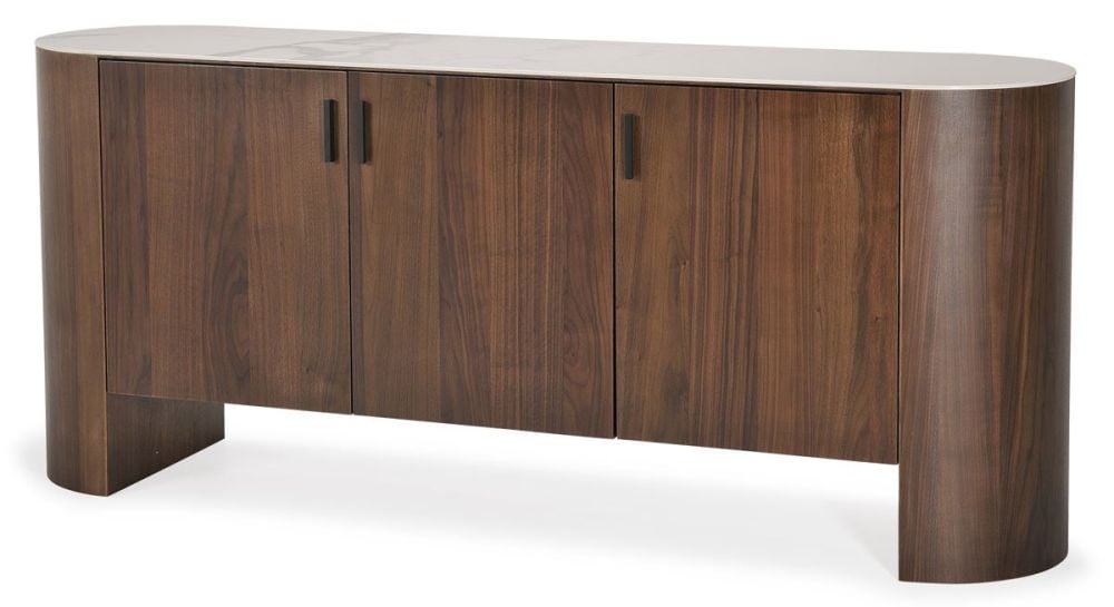 Como 3 Door Buffet - Walnut